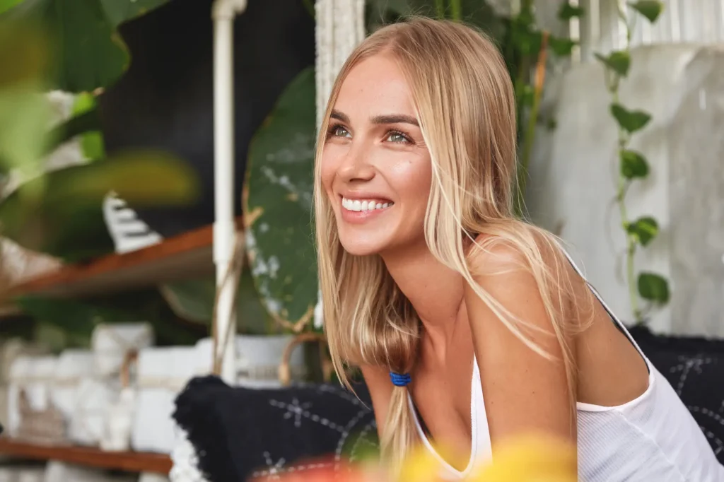 women smiling